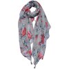 Juleeze JZSC0690G Sjaal Dames Patroon Grijs 90x180 cm