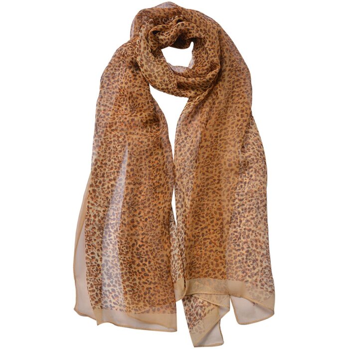 Juleeze JZSC0726BE Sjaal Dames Patroon Beige 50x160 cm