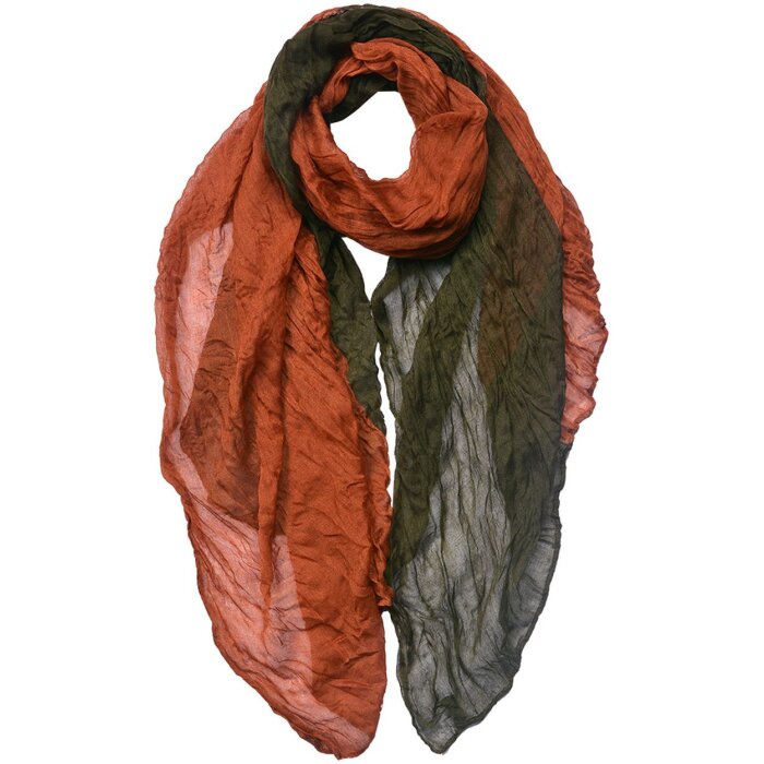 Juleeze JZSC0757 Sjaal damespatroon groen, bruin 90x180 cm