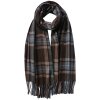 Juleeze JZSC0768BL Sjaal Dames Patroon Bruin 70x180 cm