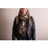 Juleeze JZSC0768CH Sjaal Dames Patroon Bruin 70x180 cm