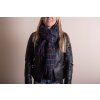 Juleeze JZSC0770BL Sjaal Dames Patroon Blauw 70x180 cm