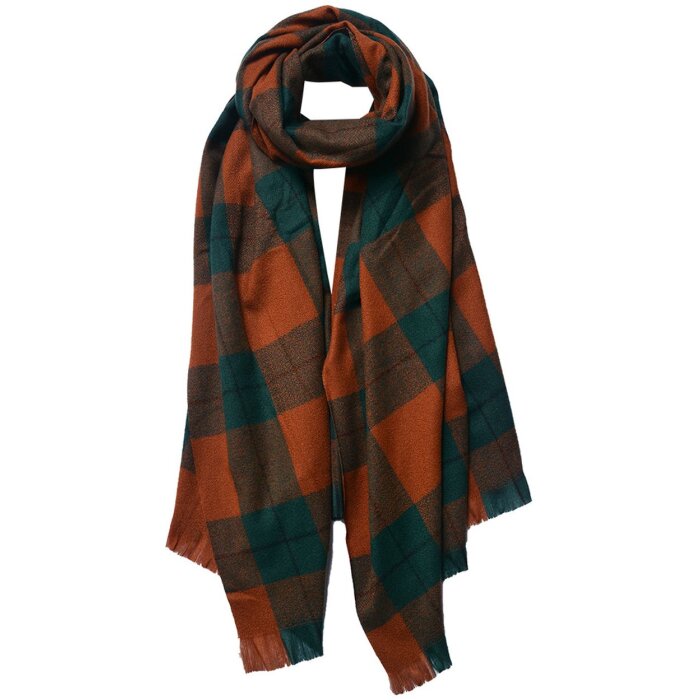 Juleeze JZSC0772GR Sjaal Dames Patroon Groen 70x180 cm