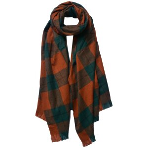 Juleeze JZSC0772GR Sjaal Dames Patroon Groen 70x180 cm