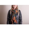 Juleeze JZSC0772GR Sjaal Dames Patroon Groen 70x180 cm