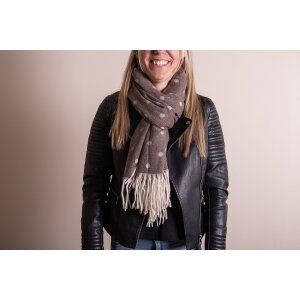 Juleeze JZSC0773CH Wintersjaal dames bruin 68x180 cm