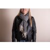 Juleeze JZSC0774Z Winter Sjaal Dames Zwart 68x180 cm