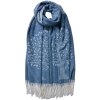 Juleeze JZSC0775BL Winter Sjaal Dames Blauw 68x180 cm