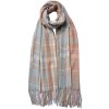 Juleeze JZSC0780BL Dames Wintersjaal Blauw 68x180 cm