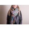 Juleeze JZSC0787BE Sjaal Dames Patroon Beige 36x210 cm