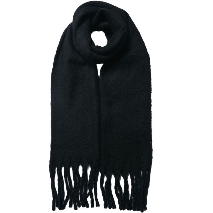 Juleeze JZSC0794Z Sjaal Dames Zwart 38x200 cm