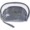Juleeze JZSET0002ZI Cosmetisch tasje zilverkleurig (set van 2) 24x15 - 19x12 cm