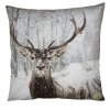Clayre & Eef KT021.333 Kussenhoes wit hertenmotief 45x45 cm