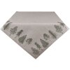 Clayre & Eef NPT15 Tafelkleed Vierkant Kerst Beige Groen 150x150 cm