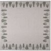 Clayre & Eef NPT15 Tafelkleed Vierkant Kerst Beige Groen 150x150 cm