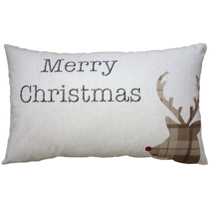 Clayre & Eef NWV36-3 Kussenhoes Vrolijk Kerstfeest 30x50 cm