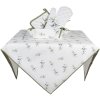 Clayre & Eef OLF15 Tafelkleed Beige Groen 150x150 cm
