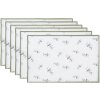 Clayre & Eef OLF40 Placemat 6 stuks Beige Groen 48x33 cm Katoen