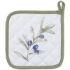 Clayre & Eef OLF45 Pannenlap Beige Groen 20x20 cm