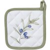 Clayre & Eef OLF45K Pannenlap Kind Beige Groen 16x16 cm