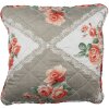 Clayre & Eef Q196.020 Kussenhoes Grijs Beige 40x40 cm