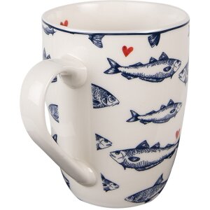 Clayre & Eef SSFMU Mok Wit Blauw 350 ml
