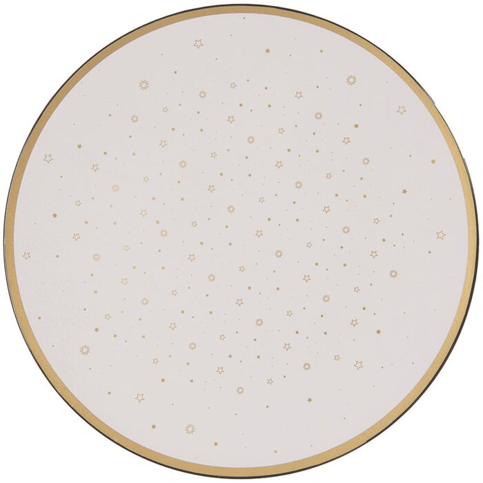 Clayre & Eef STS85-2 Schoteltje Witgoud Decoratie Ø 33x1 cm
