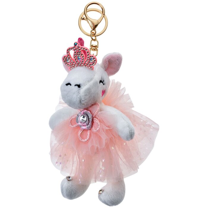 Clayre & Eef TW0579 Sleutelhanger Eenhoorn Roze