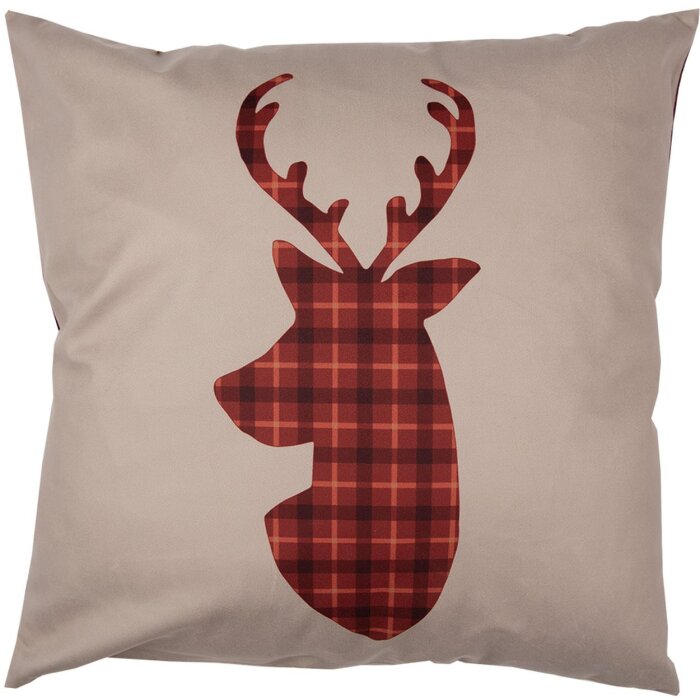 Clayre & Eef TX21 Kussenhoes Roodbruin 45x45 cm