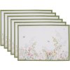 Clayre & Eef WFF40 Placemat Set van 6 Veelkleurig Katoen 48x33 cm