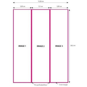 DNP-papier 2 rollen 15x20 cm geperforeerd tot 5x20 en 10x20 cm voor DS620