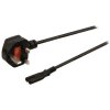 Falcon Eyes voedingskabel C7 met UK adapter 5m