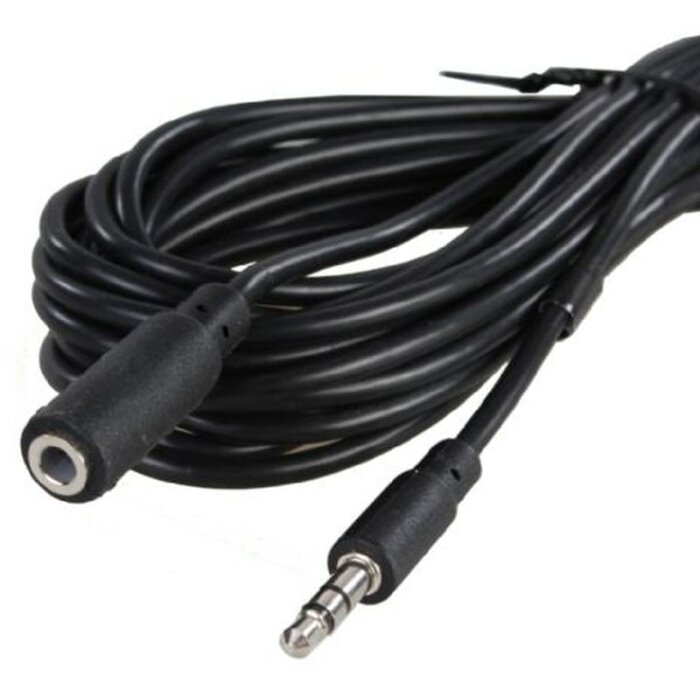 Stereo-audioverlengkabel 3,5 mm mannelijk - 3,5 mm vrouwelijk 5m