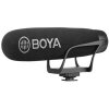 Boya BY-BM2021 supercardioïde richtmicrofoon met schokbevestiging voor camera en smartphone