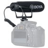Boya BY-BM2021 supercardioïde richtmicrofoon met schokbevestiging voor camera en smartphone