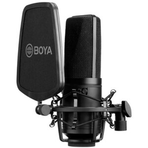 Boya BY-M1000 grootmembraan condensatormicrofoon popfilter antischokbevestiging