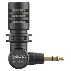 Boya BY-M110 Mini Condensatormicrofoon TRRS 3,5mm Omnidirectioneel 180° draaibaar