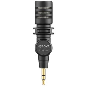 Boya BY-M110 Mini Condensatormicrofoon TRRS 3,5mm Omnidirectioneel 180° draaibaar