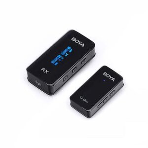 BOYA BY-XM6-S1 Mini Draadloze Microfoon Set voor iPhone iPad 100m bereik 6h batterij