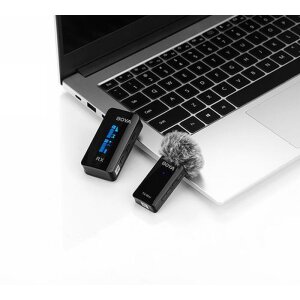 BOYA BY-XM6-S1 Mini Draadloze Microfoon Set voor iPhone iPad 100m bereik 6h batterij