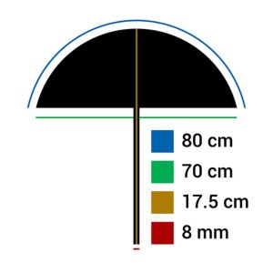 Falcon Eyes reflex paraplu UR-32T diffuser wit 80 cm