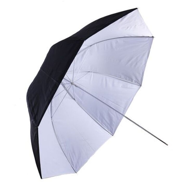 Falcon Eyes reflecterende paraplu UR-32WB wit-zwart 80 cm