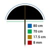 Falcon Eyes reflecterende paraplu UR-32WB wit-zwart 80 cm
