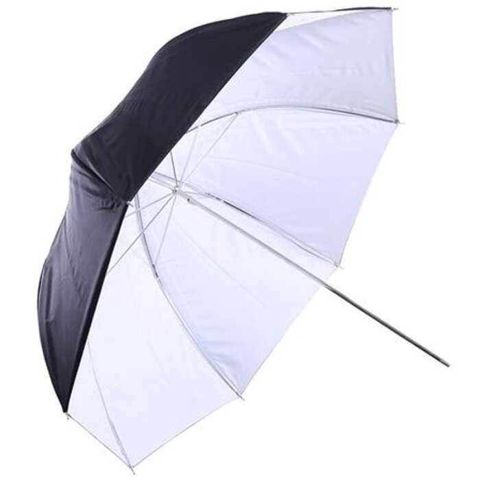 Falcon Eyes paraplu UR-48WB wit-zwart 122 cm