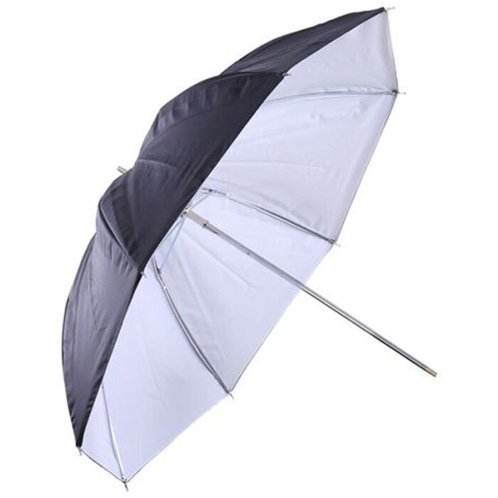Falcon Eyes reflecterende paraplu UR-60WB wit-zwart 152 cm