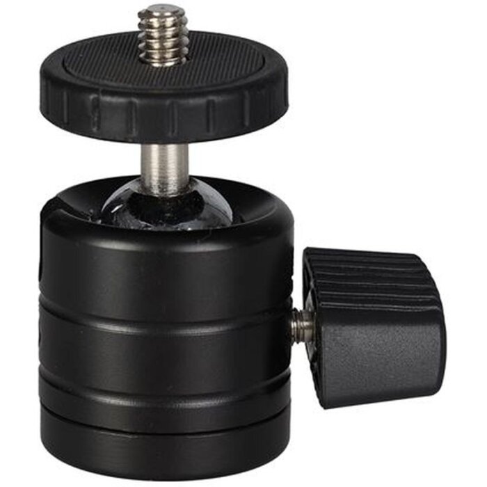 Falcon Eyes Mini Balhoofd Zwart MPH-2 1/4" en 3/8" schroefdraad