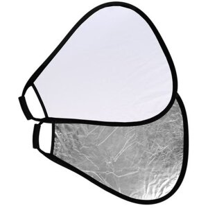 StudioKing Reflector CRGSW60 Zilver Wit met handvat 60 cm