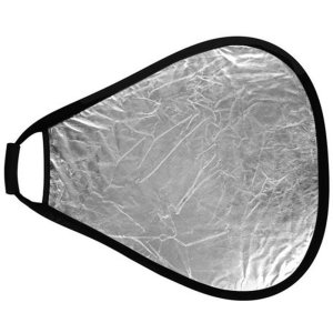 StudioKing Reflector CRGSW60 Zilver Wit met handvat 60 cm