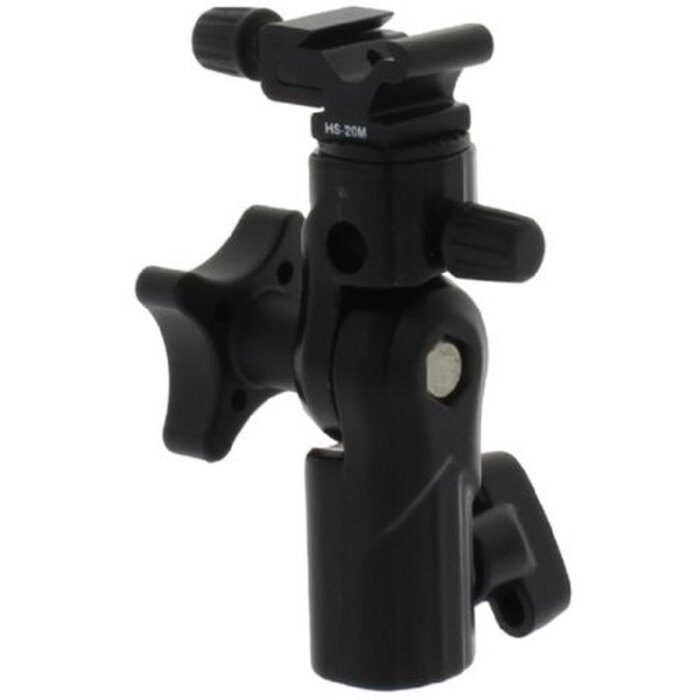Falcon Eyes CLD-14 Kantelbeugel hot shoe montage 1/4" schroefdraad spigot statief
