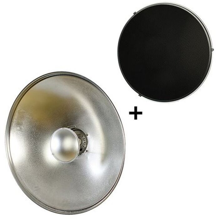 StudioKing Beauty Dish SK-BD700 Zilver 70cm met honingraat